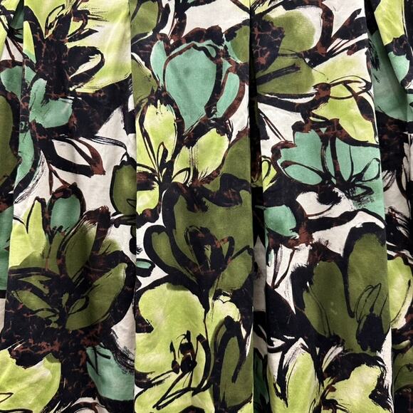 Sunny Leigh Size‎ 14 Skirt Green Floral Side Zip - Picture 6 of 8